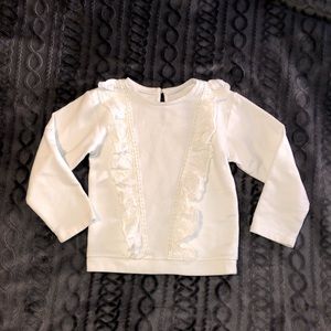 Adorable ruffled  crew neck